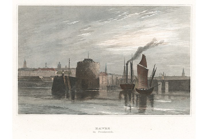 Havre , kolor. oceloryt, 1850