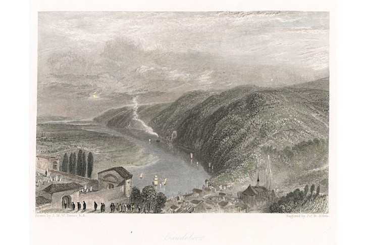 Caudebec-en-Caux, kolor. oceloryt, 1850
