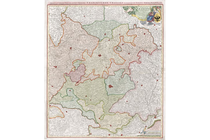 Homann J. B.: Franconiae , mědiryt, (1720)