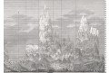 Mapa výšek, Meyer, oceloryt, 1850