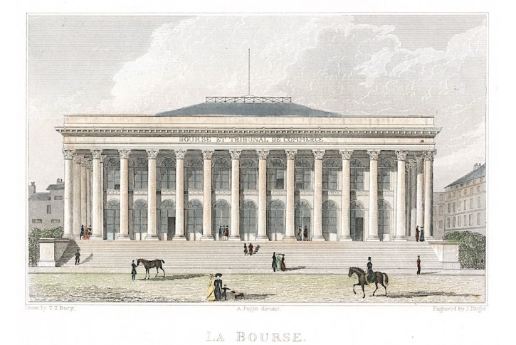 Paris Bourse, kolor. oceloryt, (1850)