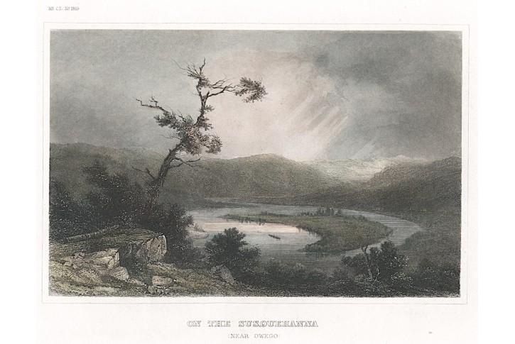 Susquehanna Owego, Meyer,  kolor. oceloryt, 1850