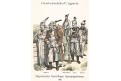 Rakousko Uhersko vojáci 5., litografie, 1890