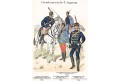Rakousko Uhersko vojáci 19., litografie, 1890