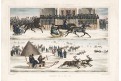 Petrohrad Něva závody, kolor. litografie, 1846
