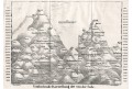 Mapa výšek, Medau, litografie, 1830