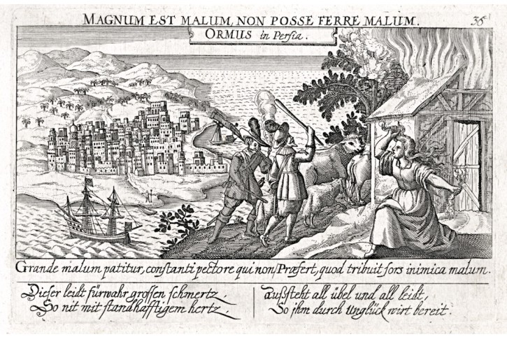 Hormuz Iran, Meissner, mědiryt, 1642