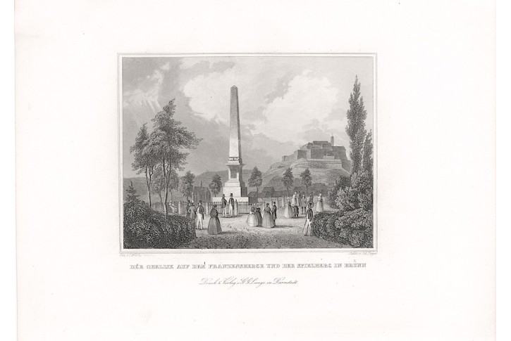 Brno Špilberk, Lange, oceloryt, 1842