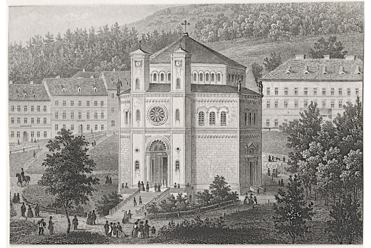 Mariánské lázně Nanebevzetí P M, oceloryt, (1840)