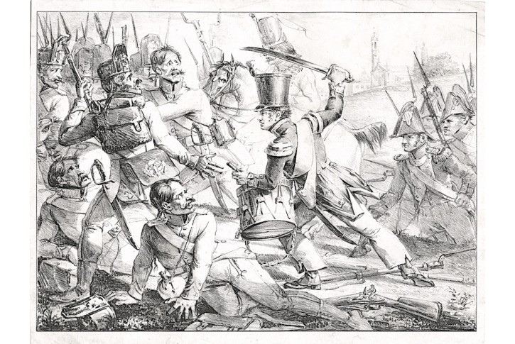 Bitva, litografie (1830)