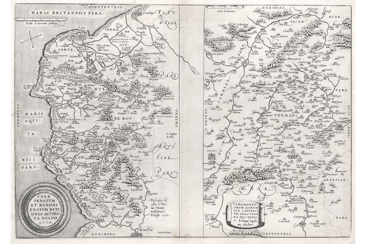 Ortelius A. : Bononiensis Veromandi, mědiryt, 1570