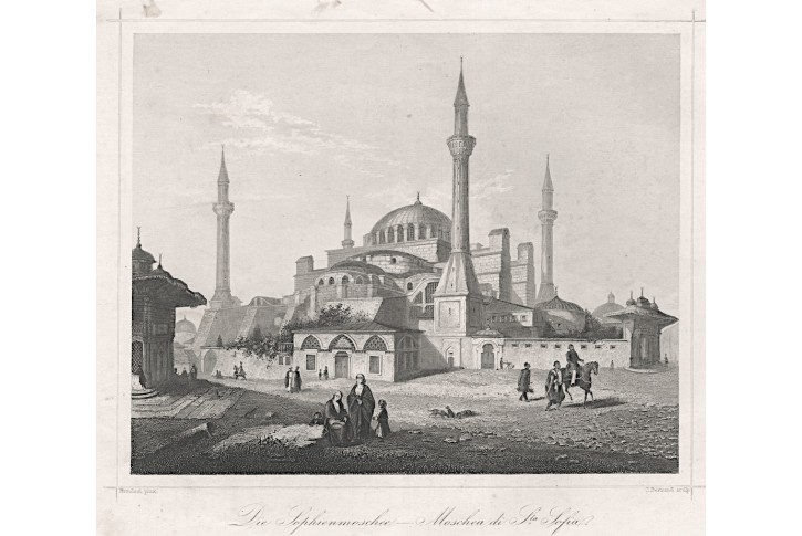 Istanbul S. Sophia, Lloyd, oceloryt, (1840)