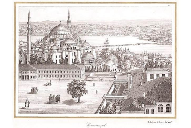 Istanbul , Auer, litografie (1850)