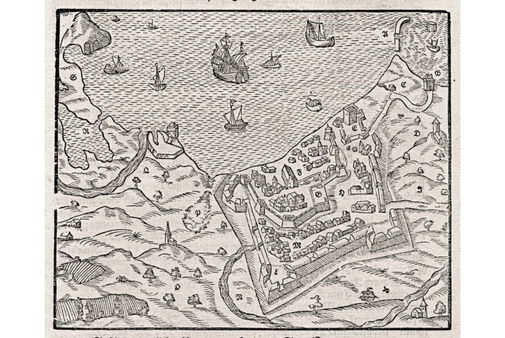 Neptun, S. Münster, dřevořez, (1580)