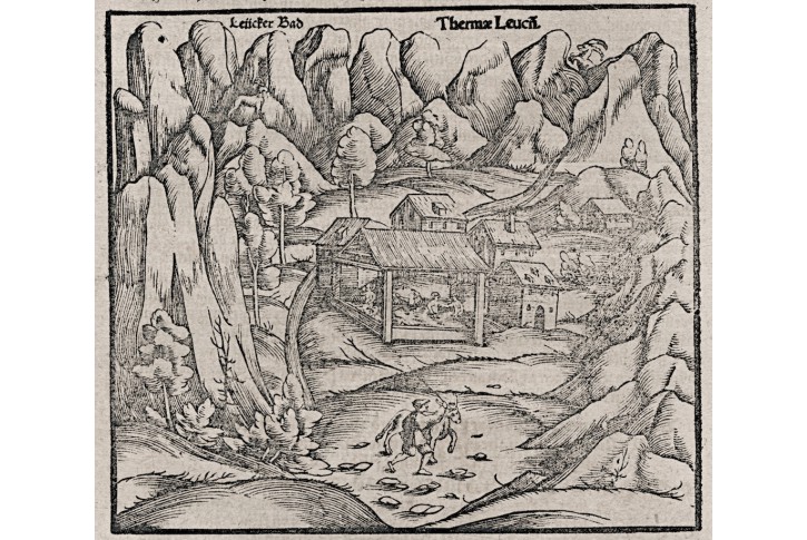 Leukerbad Wallis, Münster S., dřevořez , (1580)