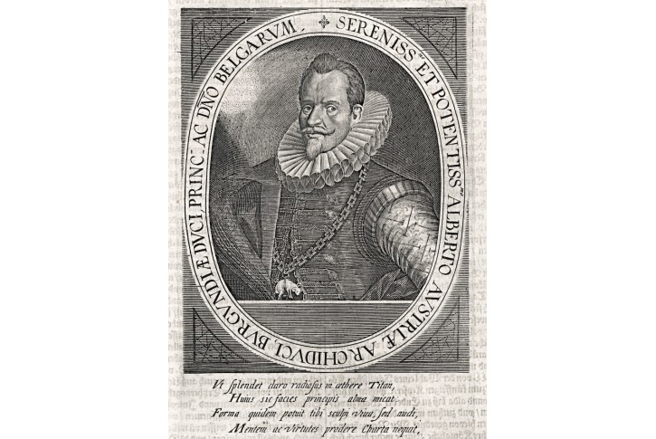 Albrecht VII. von Habsburg, Bellus, mědiryt 1626