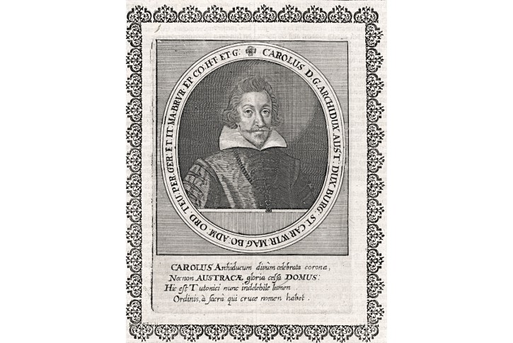 Karel Štýrský (biskup), Merian,  mědiryt, (1650)