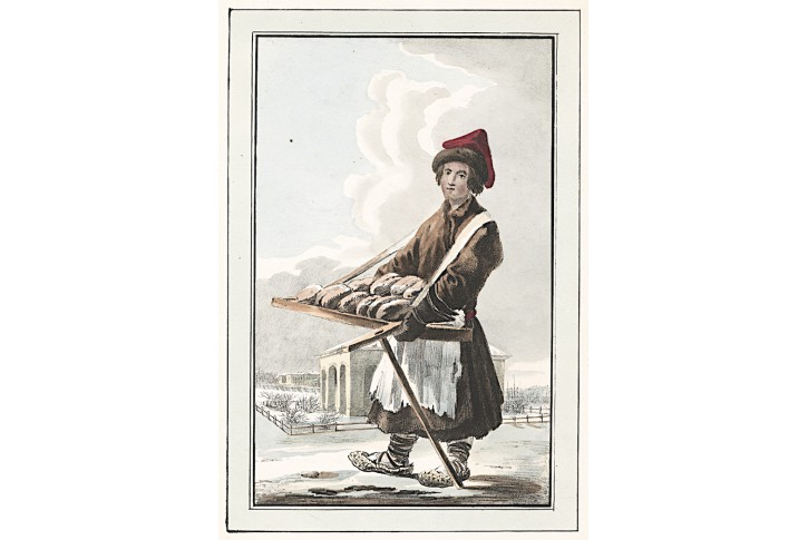 Prtodavač piroh Rusko, kolor. litografie, (1850)