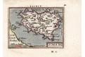 Ischia, Ortelius miniatur, mědiryt, 1602