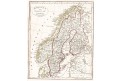 Schweden Norway, Russel, kolor. mědiryt, (1820)