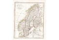 Schweden Norway, Russel, kolor. mědiryt, (1820)