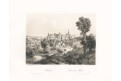 Jindřichův Hradec, Haun, litografie, 1860