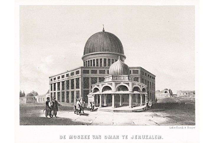 Jeruzalem, Binger,  litografie, 1863