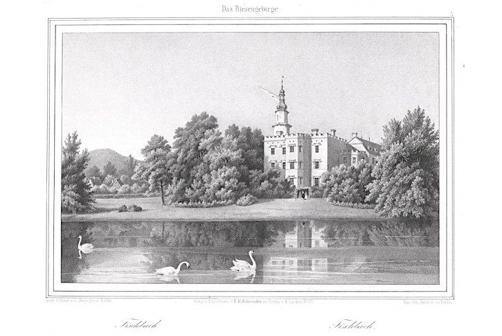Karpniki - Fischbach,  litografie, 1845