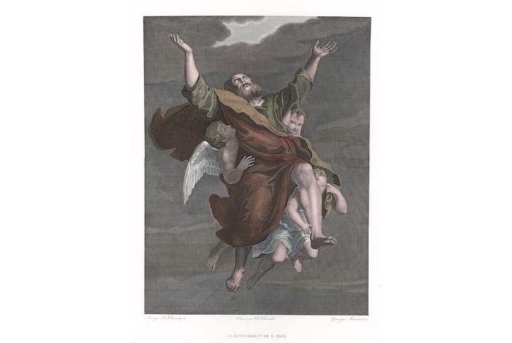 Sv. Pavel nanebevzetí, kolor. mědiryt a lept, 1806