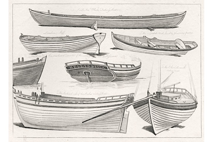 člun čluny II., mědiryt, 1808 