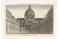 Paříž Sorbona,kukátkový , kolor. mědiryt, (1780)