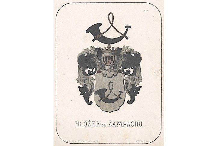 Hložek ze Žampachu, chromolitografie, 1880