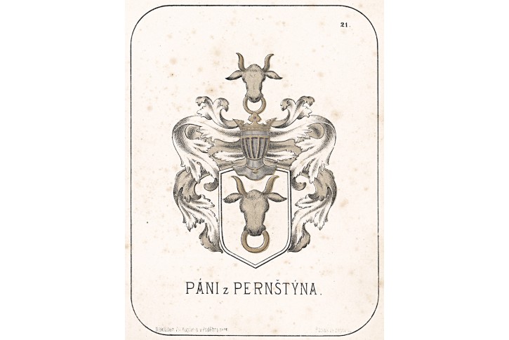 Páni z Pernštýna, chromolitografie, 1880