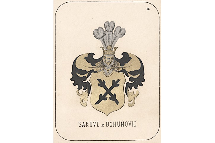 Sakové z Bohuňovic, chromolitografie, 1880