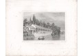 Karlovy Vary kolonáda, Lange, oceloryt, 1842