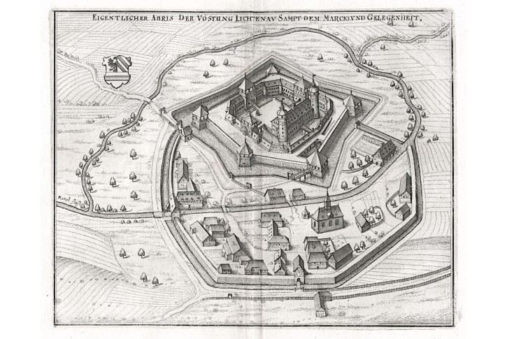 Lichtenau, Merian,  mědiryt,  1648