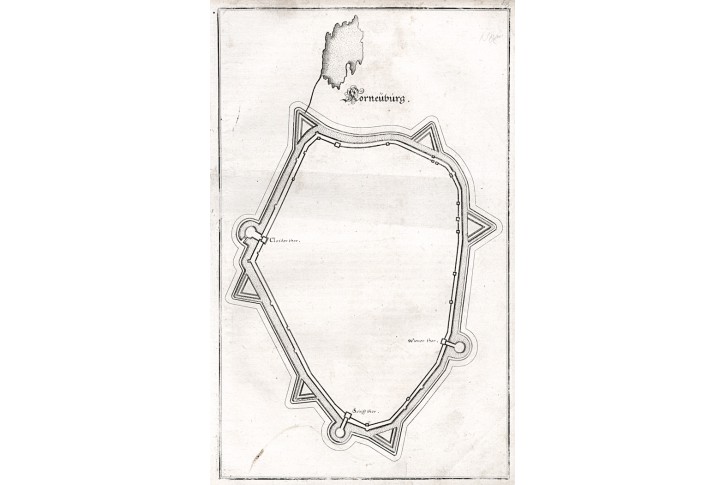 Korneuburg, Merian,  mědiryt,  1649