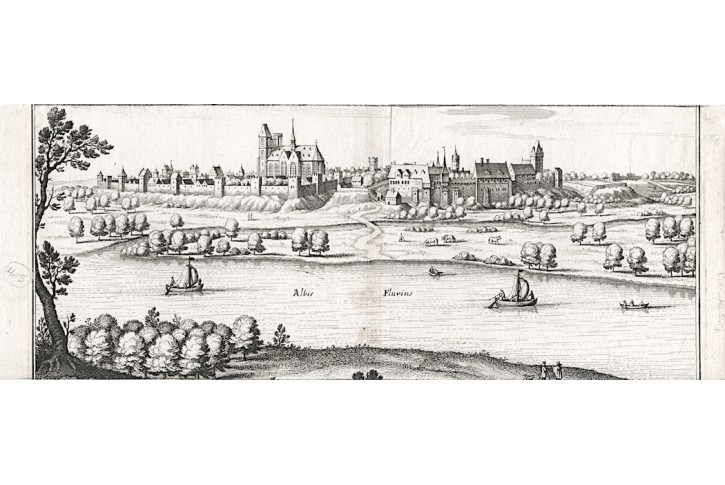 Tangermünde, Merian,  mědiryt,  (1650)