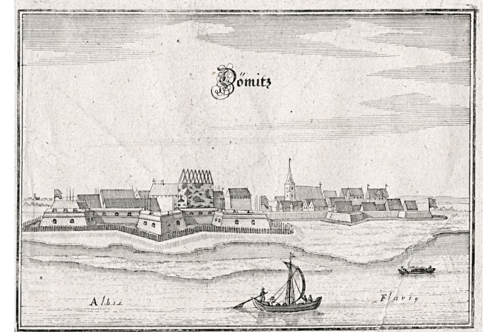 Dömitz., Merian,  mědiryt,  1653