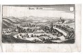 Blindenmarkt bei Ybbs , Merian,  mědiryt,  1649