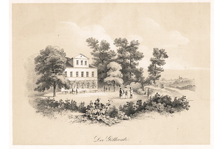 Göttersitz, litografie, (1860)