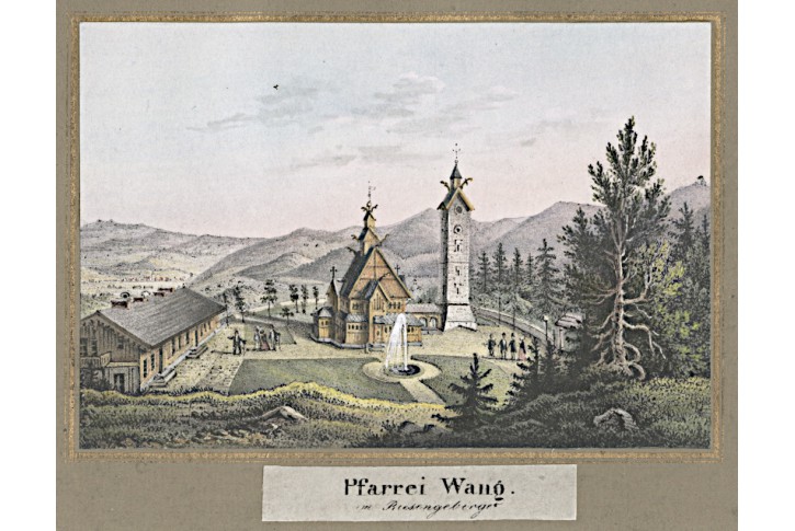 Wang Krkonoše, kolor litografie, 1865