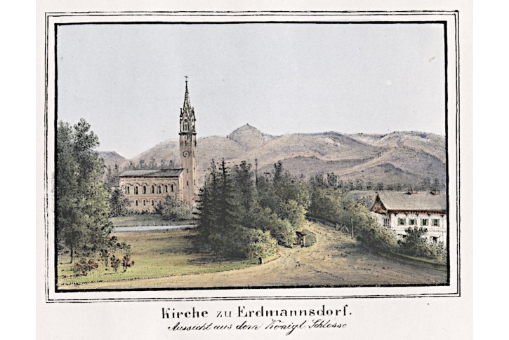 Myslakovice  Erdmannsdorf, kol. litografie, (1860)