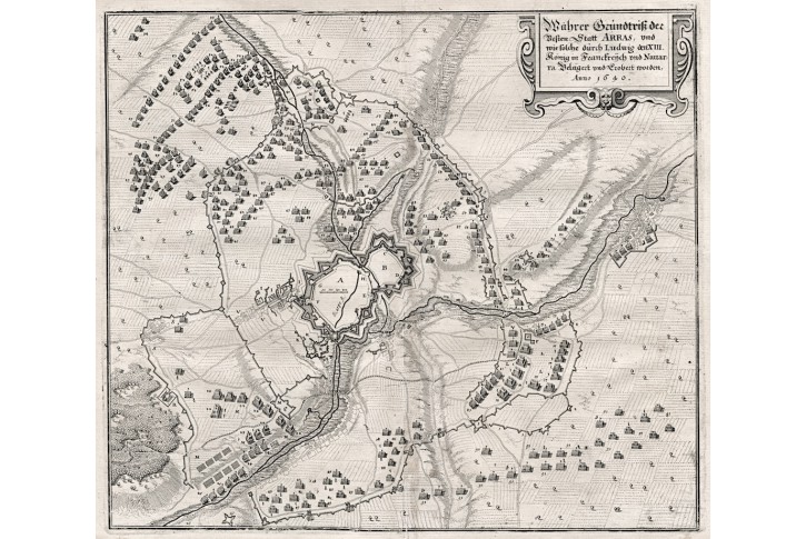 Arras, Merian, mědiryt, 1643