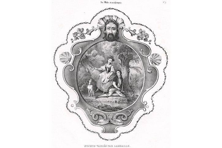 U řeky, Lasalle, litografie, 1840