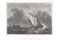 lodě, podle Vandeveldeho, akvatinta,  1821