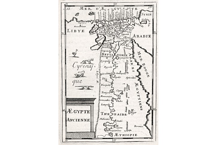 Egypt starý, Mallet, mědiryt, 1719