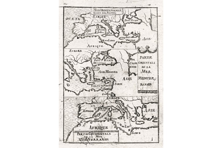 Středomoří, Mallet, mědiryt, 1719