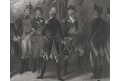 George Washington a hrdinové, mědiryt, 1850