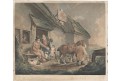 Věčer srpnový, Morland,  kolor. akvatinta, 1799